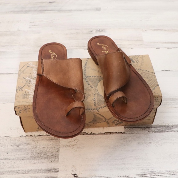 Free People San Antoni Slide in Luggage Tan size 39 New in Box - Picture 2 of 6